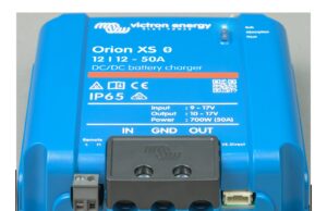 Victron Orion XS v1.15 Adds Emergency Reverse Charge Victron Orion XS DC-DC battery charger product photo, front view