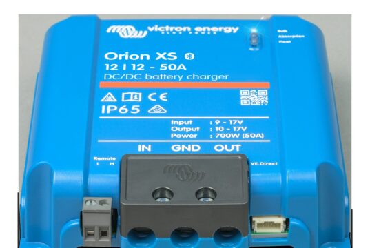 Victron Orion XS v1.15 Adds Emergency Reverse Charge Victron Orion XS DC-DC battery charger product photo, front view